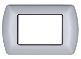 Placca metallo t1 8803-07 3p grigio chiaro