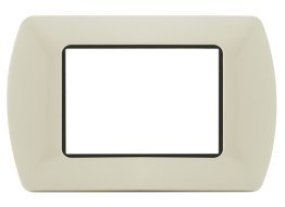 Placca metallo t1 8803-28 3p panna