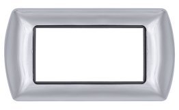 Placca metallo t1 8804-04 4p cromo