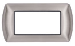 Placca metallo t1 8804-05 4p argento