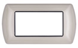 Placca metallo t1 8804-08 4p champagne