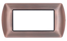 Placca metallo t1 8804-10 4p rame