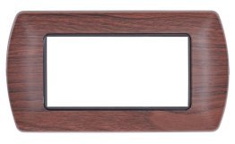 Placca metallo t1 8804-12 4p ciliegio