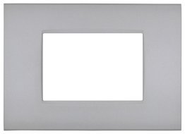Placca metallo cbm7003-4 vip 3p grigio chiaro