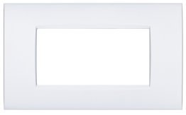 Placca metallo cbm7004-1 vip 4p bianco