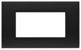 Placca metallo cbm7004-2 vip 4p nero