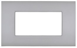 Placca metallo t4 cbm7004-4 4p grigio chiaro