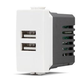Doppia presa usb 2a joy 521b bianco