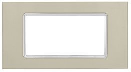 Placca vetro art 8004bl-4 4p champagne