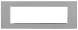 Placca vetro art 8007bl-3 7p silver