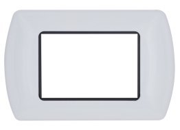 Placca metallo art 8803-01 3p bianco