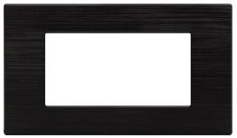 Placca tecnopol. spazz. m6004sl-2 gem 4p nero