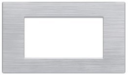 Placca tecnopol. spazz. m6004sl-9 gem 4p silver