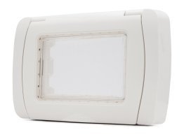 Placca idrobox ip55 gem s6003b 3p bianco