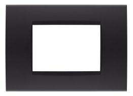 Placca soft-touch art-t1 3p 8003st-2 nero