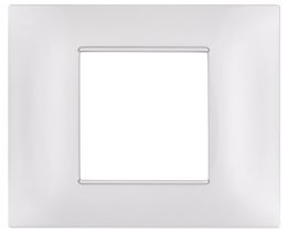 Placca tecnopol. gem 6002-01 2p bianco