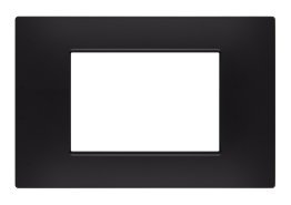 Placca soft-touch gem-t2 3p 6003st-2 nero