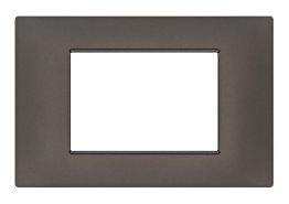 Placca soft-touch gem-t2 3p 6003st-4 testa di moro