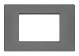 Placca soft-touch gem-t2 3p 6003st-8 grigio