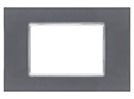 Placca vetro gem 6003bl-3 3p grigio