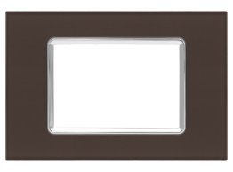 Placca vetro gem 6003bl-6 3p testa di moro