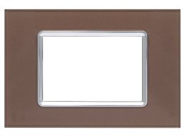 Placca vetro gem 6003bl-7 3p bronzo