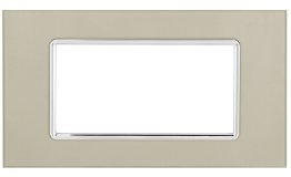 Placca vetro gem 6004bl-5 4p champagne