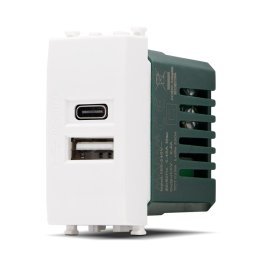 Presa usb a+c t2-gem bianca