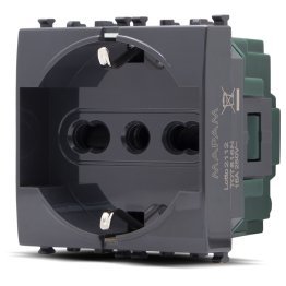 Presa schuko unel 2.0 (16a-250v) gem 615n nero -