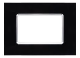Placca vetro joy 5003bl-2 3p nero