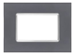 Placca vetro joy 5003bl-3 3p grigio