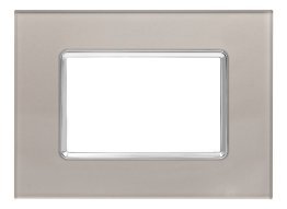 Placca vetro joy 5003bl-8 3p platino