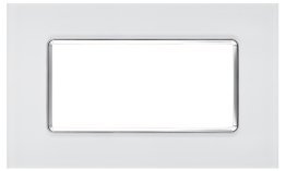 Placca vetro joy 5004bl-1 4p bianco