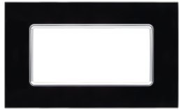 Placca vetro joy 5004bl-2 4p nero