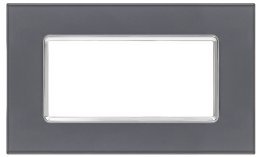 Placca vetro joy 5004bl-3 4p grigio