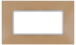 Placca vetro joy 5004bl-4 4p oro