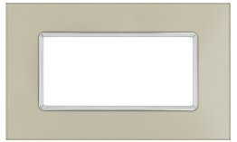 Placca vetro joy 5004bl-5 4p champagne