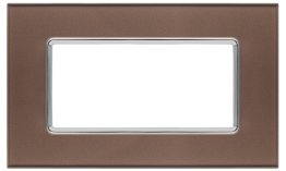 Placca vetro joy 5004bl-7 4p bronzo