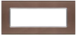 Placca vetro joy 5006bl-7 6p bronzo