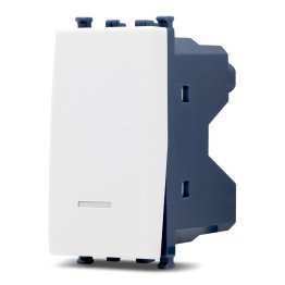 Pulsante unipolare spia sun-t5 965b bianco