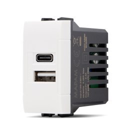 Presa usb a+c t1 bianca