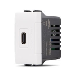 Presa usb c t1 bianca