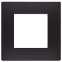 Placca soft-touch gem-t2 2p 6002st-2 nero