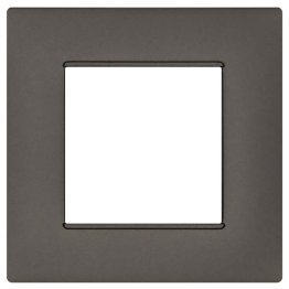 Placca soft-touch gem-t2 2p 6002st-4 testa di moro