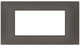 Placca soft-touch gem-t2 4p 6004st-4 testa di moro