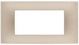 Placca soft-touch gem-t2 4p 6004st-5 champagne