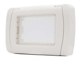 Placca idrobox ip55 art s8003b 3p bianco