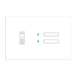 Qubik elettronica tastiera 2 pulsanti 120x80 trasp