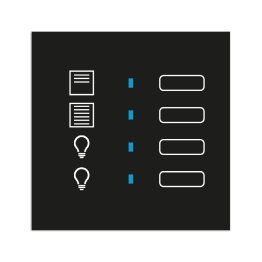 Qubik elettronica tastiera 4 pulsanti 120x80 trasp