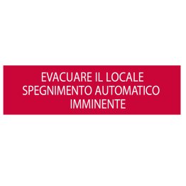 Dicitura serie 50xx evacuare il locale